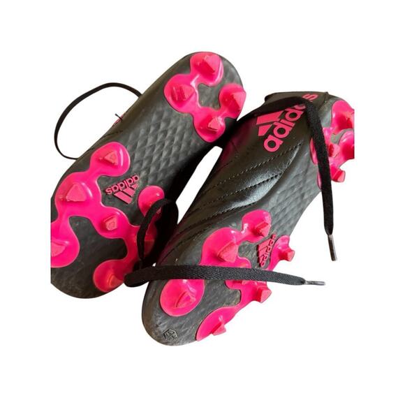 Adidas Size 12K US Black/Pink Soccer Cleats - Picture 8 of 9